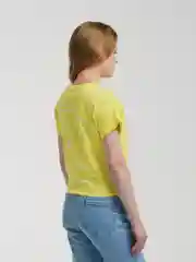Желтый футболка женская