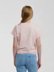 Пудровый футболка женская