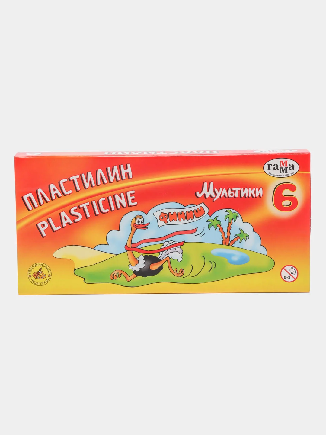 Пластилин Гамма "Мультики", 6 цветов, 120 г