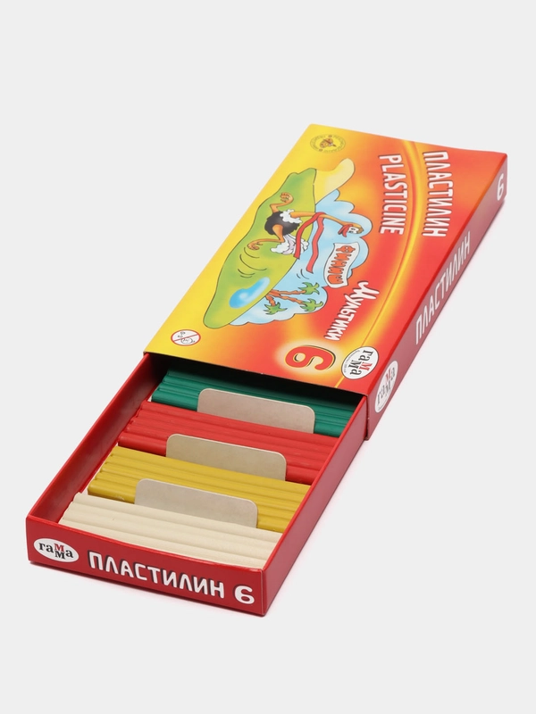 Пластилин Гамма "Мультики", 6 цветов, 120 г
