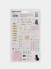 Наклейки бумажные для ежедневников "Right cat", 12 х 21 см, 77 наклеек