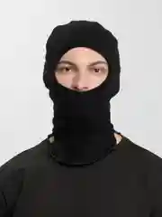 Черный подшлемник полушерстяной "Суперлюкс"