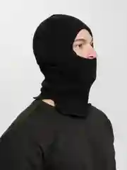 Черный подшлемник полушерстяной "Суперлюкс"