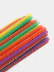 Трубочки для коктейля, цветные, прямые, 50 штук