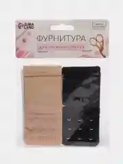 Застёжка-удлинитель для бюстгальтера, 3 ряда 3 крючка, 5 х 10,5 см, 3 штуки