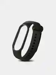 Черный ремешок силиконовый для Xiaomi Mi Band 3, Mi Band 4