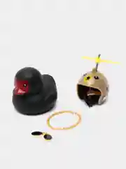 Оливковый игрушка "Утка в шлеме и очках", с пропеллером, в машину