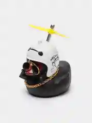 Синий игрушка "Утка в шлеме и очках", с пропеллером, в машину