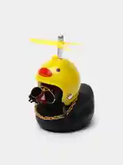 Хаки игрушка "Утка в шлеме и очках", с пропеллером, в машину