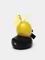 Бежевый меланж игрушка "Утка в шлеме и очках", с пропеллером, в машину