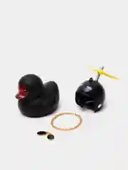 Хром игрушка "Утка в шлеме и очках", с пропеллером, в машину