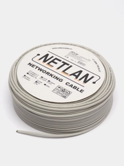 NETLAN EC-UU004-5E-PVC-GY - Кабель витая пара 100м/305м, U/UTP 4 пары, медь, внутренний