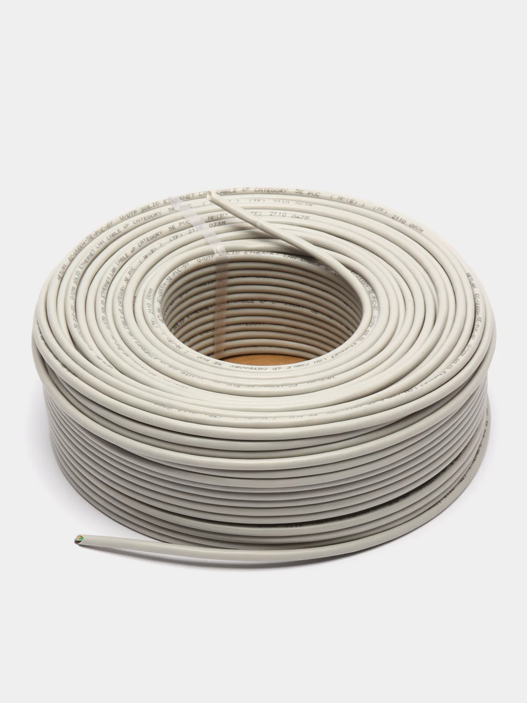 NETLAN EC-UU004-5E-PVC-GY - Кабель витая пара 100м/305м, U/UTP 4 пары, медь, внутренний