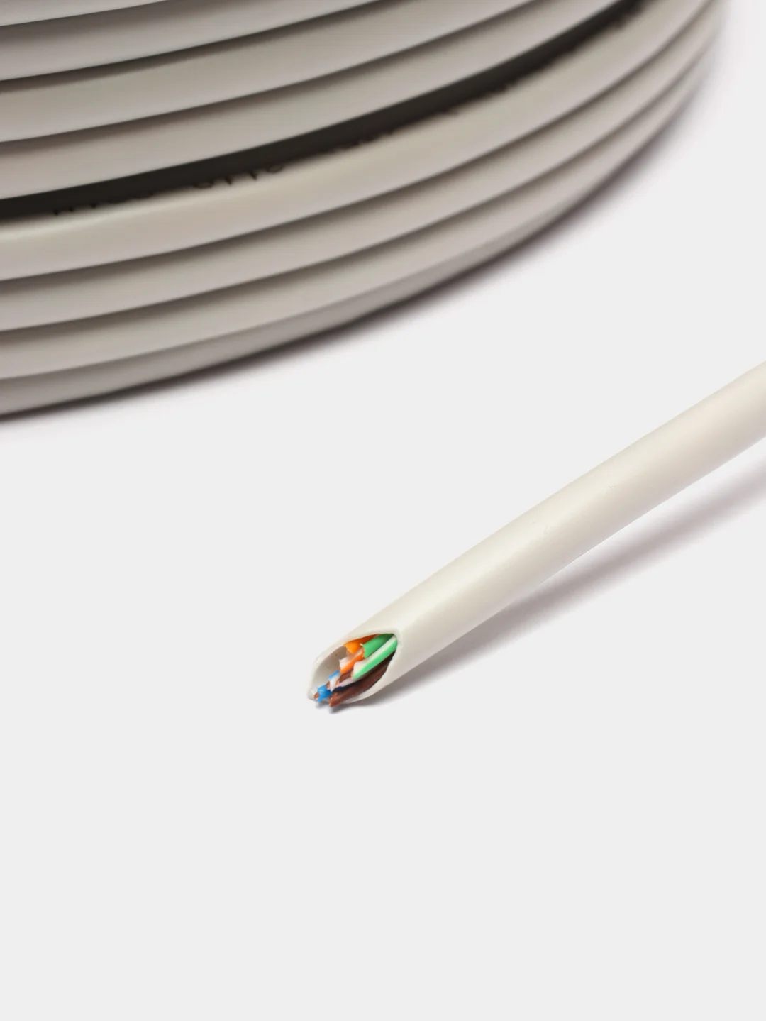 NETLAN EC-UU004-5E-PVC-GY - Кабель витая пара 100м/305м, U/UTP 4 пары, медь, внутренний