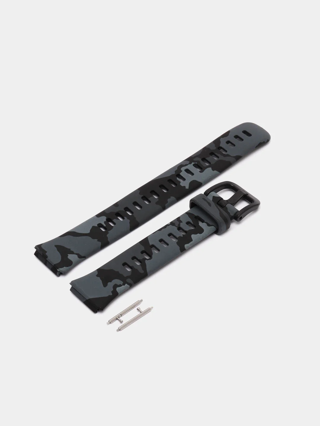 Черный ремешок для Huawei / Honor band 7 силиконовый, с принтом Найк, камуфляж