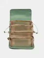Зеленый косметичка раскладная