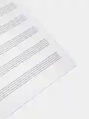 Голубой тетрадь для нот / нотная, 12 листов, А4, горизонтальная, музыкальная школа