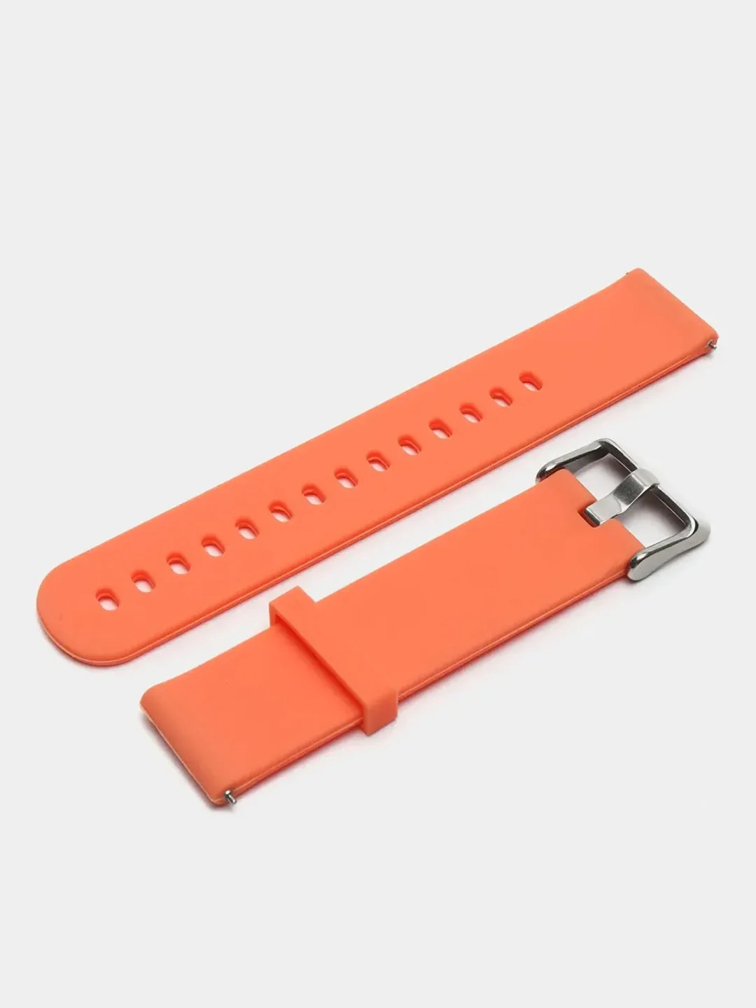Оранжевый ремешок для Xiaomi Amazfit Bip GTR 42 мм / GTS / Samsung Gear S2 силиконовый сяоми самсунг