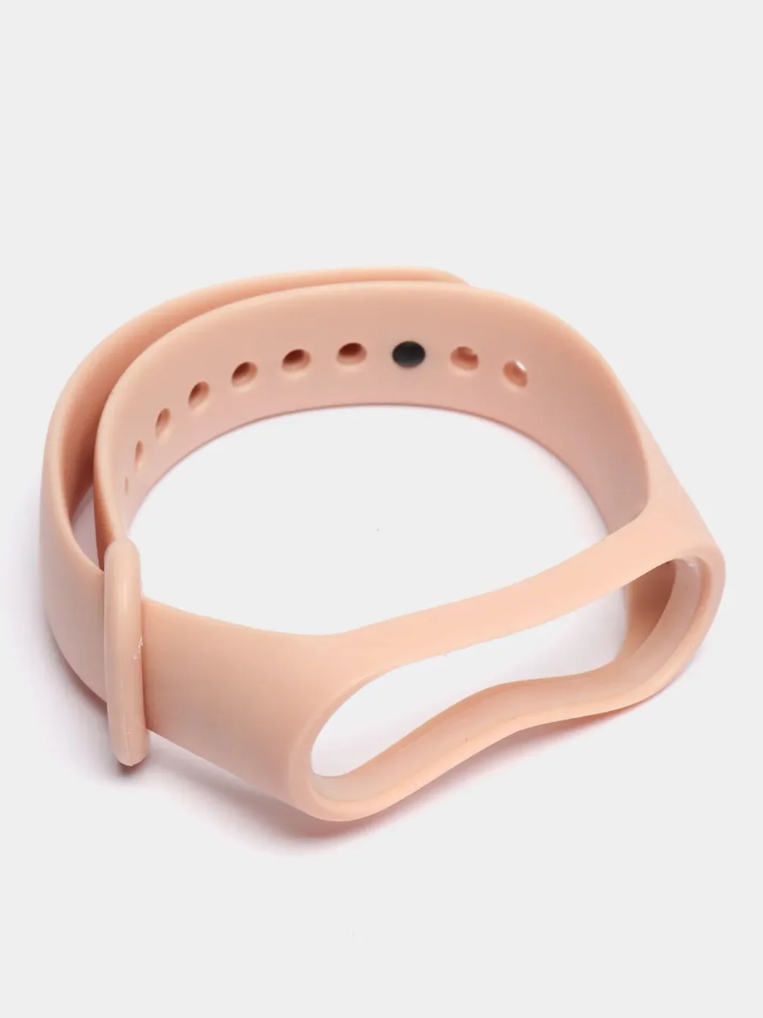 Бежевый силиконовый ремешок Xiaomi Mi Band 3, Mi Band 4 (Сяоми Ми Бэнд 3, Ми Бэнд 4)
