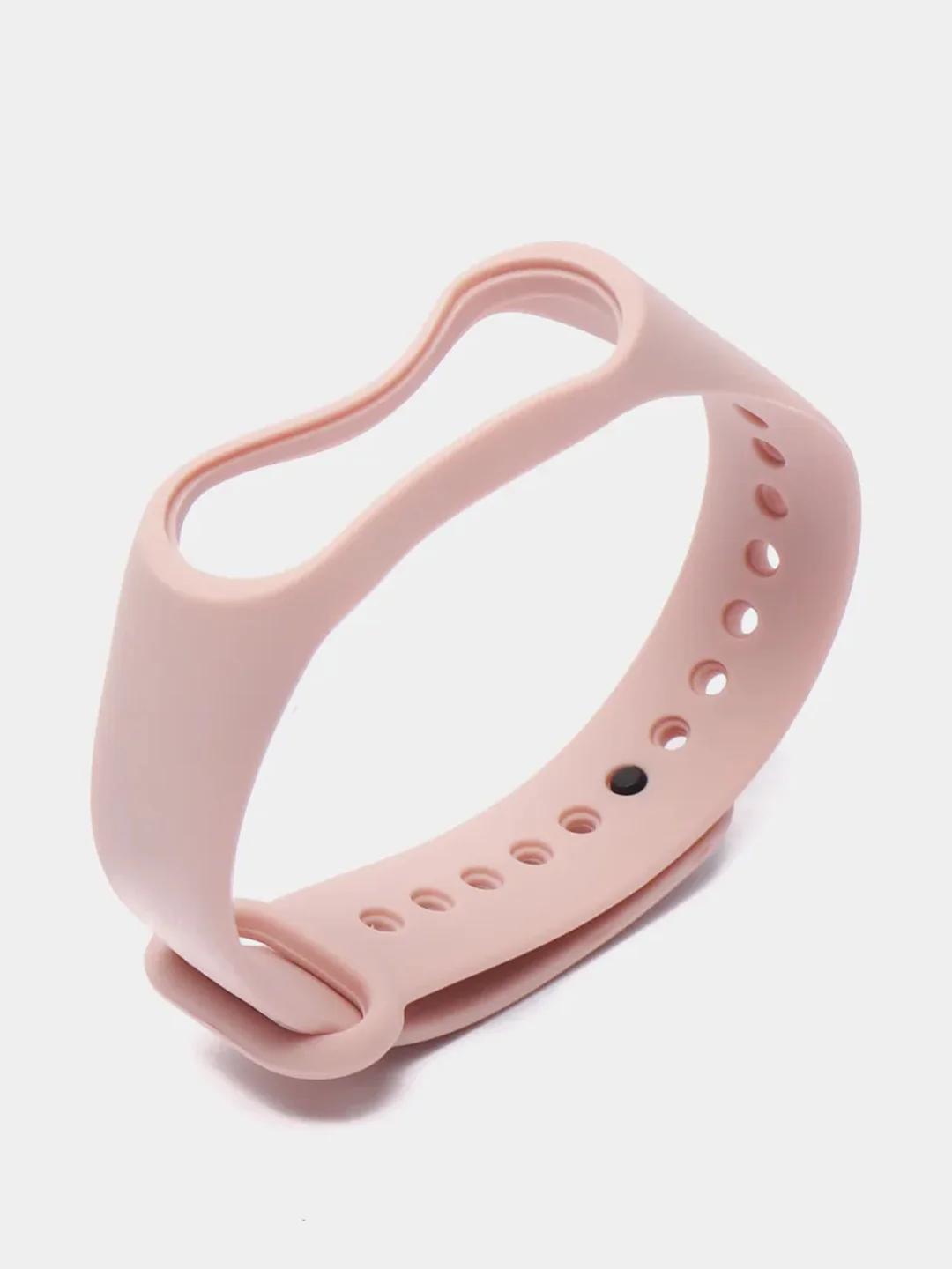 Пудровый силиконовый ремешок Xiaomi Mi Band 3, Mi Band 4 (Сяоми Ми Бэнд 3, Ми Бэнд 4)