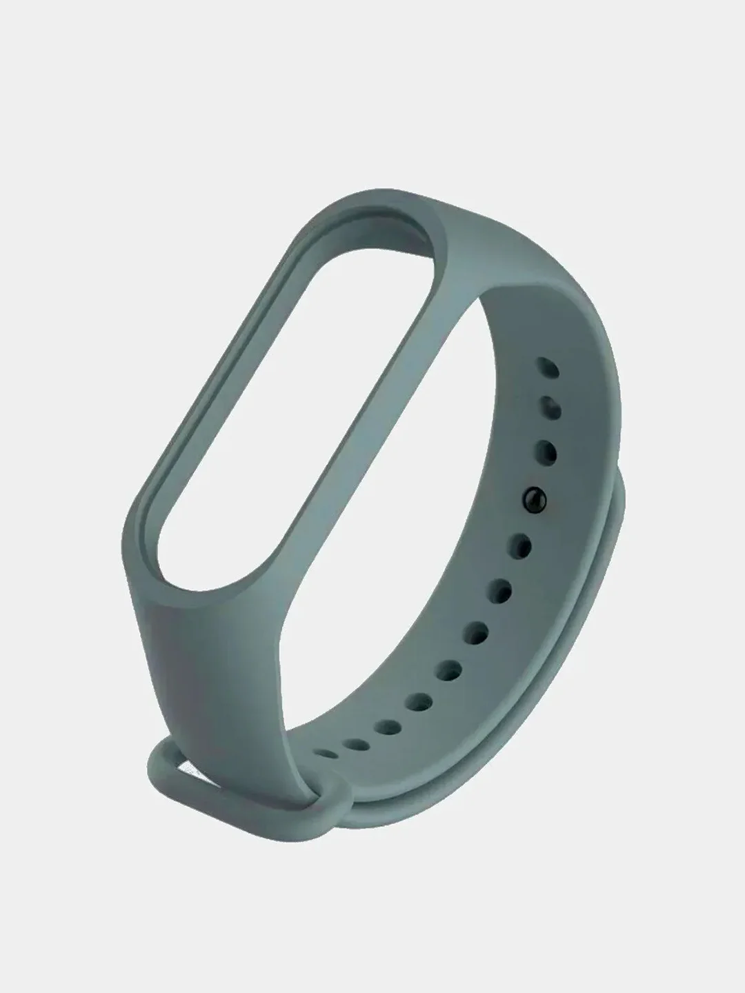 Серый металлик силиконовый ремешок Xiaomi Mi Band 3, Mi Band 4 (Сяоми Ми Бэнд 3, Ми Бэнд 4)