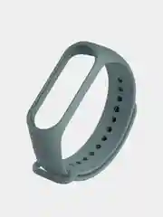 Серый металлик силиконовый ремешок Xiaomi Mi Band 3, Mi Band 4 (Сяоми Ми Бэнд 3, Ми Бэнд 4)