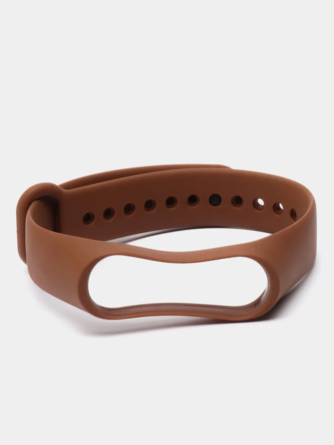 Коричневый силиконовый ремешок Xiaomi Mi Band 3, Mi Band 4 (Сяоми Ми Бэнд 3, Ми Бэнд 4)