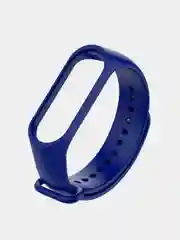 Синий силиконовый ремешок Xiaomi Mi Band 3, Mi Band 4 (Сяоми Ми Бэнд 3, Ми Бэнд 4)