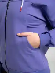 Аметистовый спортивный костюм, женский, с капюшоном