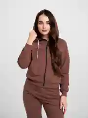 Светло-коричневый спортивный костюм, женский, с капюшоном