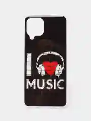 Угольный чехол Samsung Galaxy A22, M22, M32, Самсунг Галакси А22, М22, М32 силиконовый с рисунком