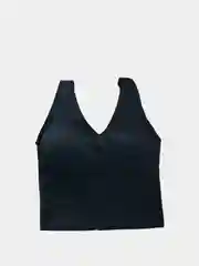 Черный топ женский базовый