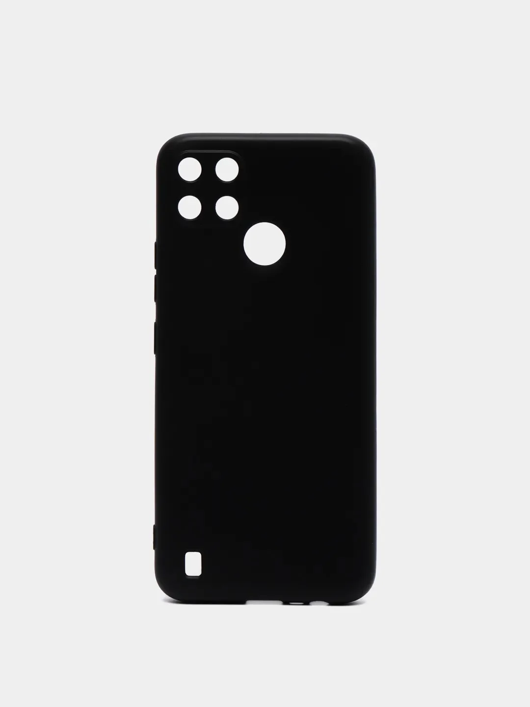 Черный чехол Realme C21Y / C25Y ( Реалми С21У С25У ) силиконовый, прозрачный, с защитой камеры