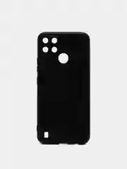 Черный чехол Realme C21Y / C25Y ( Реалми С21У С25У ) силиконовый, прозрачный, с защитой камеры