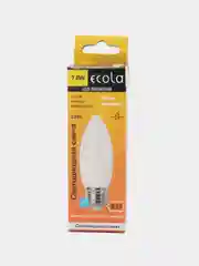 Лампа светодиодная Ecola (0% коэф. пульсации) 7W 220V E27 Свеча 2700К (теплый)