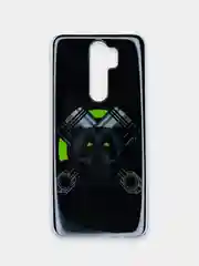 Тёмно-коричневый чехол Xiaomi Redmi Note 8 Pro силиконовый с рисунком (Сяоми Редми Нот 8 Про)