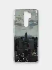 Зеленый чехол Xiaomi Redmi Note 8 Pro силиконовый с рисунком (Сяоми Редми Нот 8 Про)