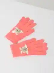 Коралловый детские демисезонные перчатки