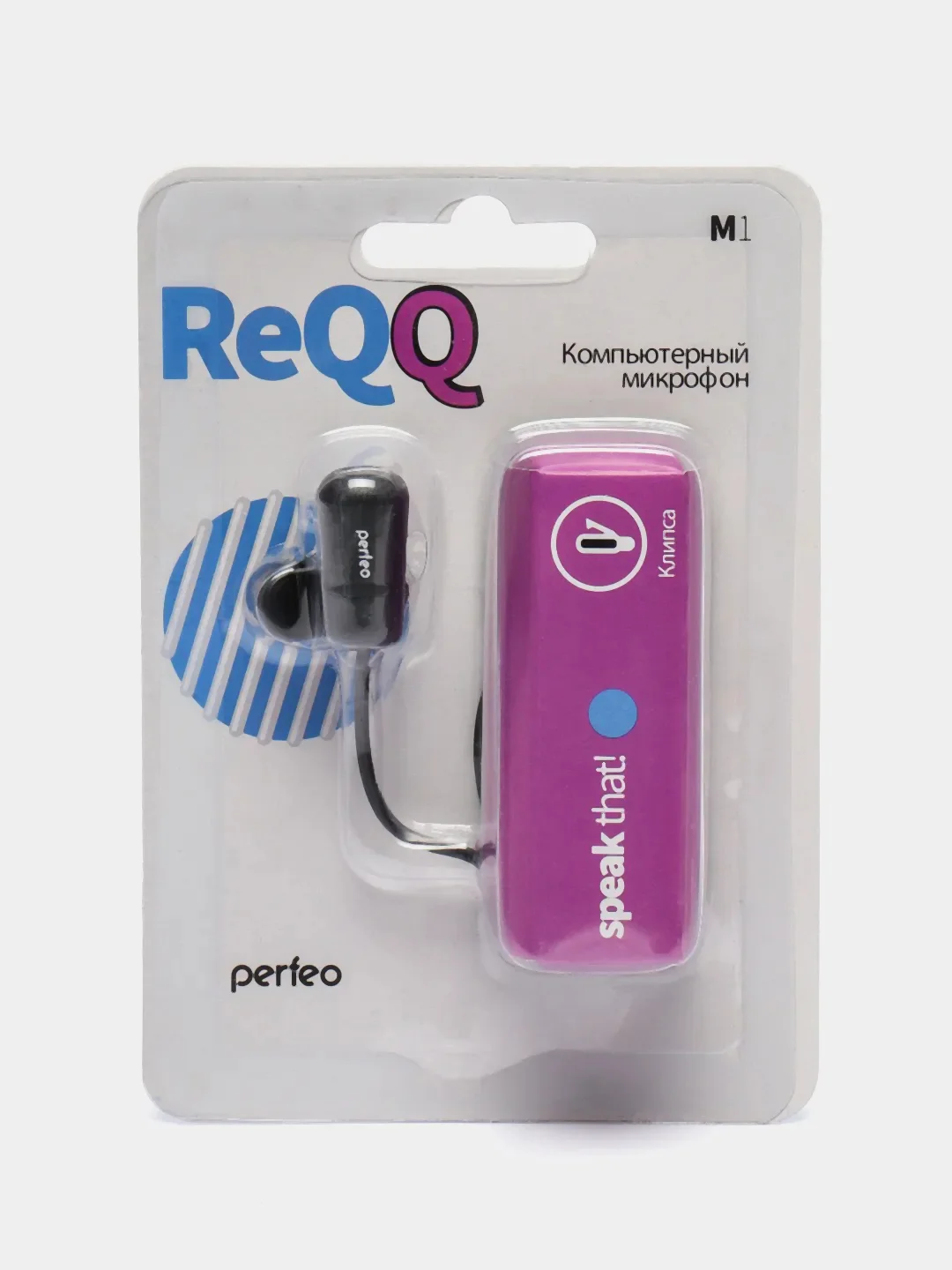 Микрофон-клипса Perfeo M-1, компьютерный, черный