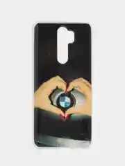 Тёмно-коричневый чехол Xiaomi Redmi Note 8 Pro силиконовый с рисунком (Сяоми Редми Нот 8 Про)