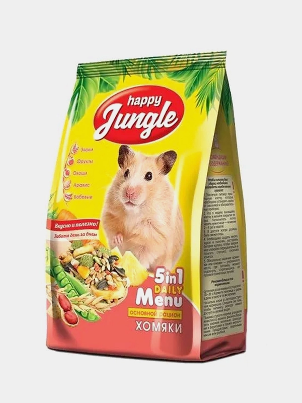 Корм сухой Happy Jungle для хомяков, 400 г