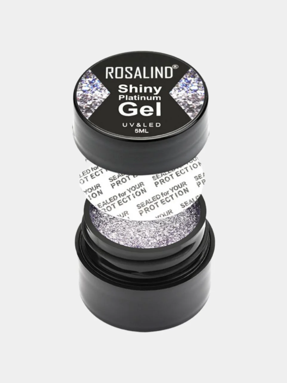 Золотой гель-лак для ногтей ROSALIND 5 мл, глиттер для маникюра и педикюра