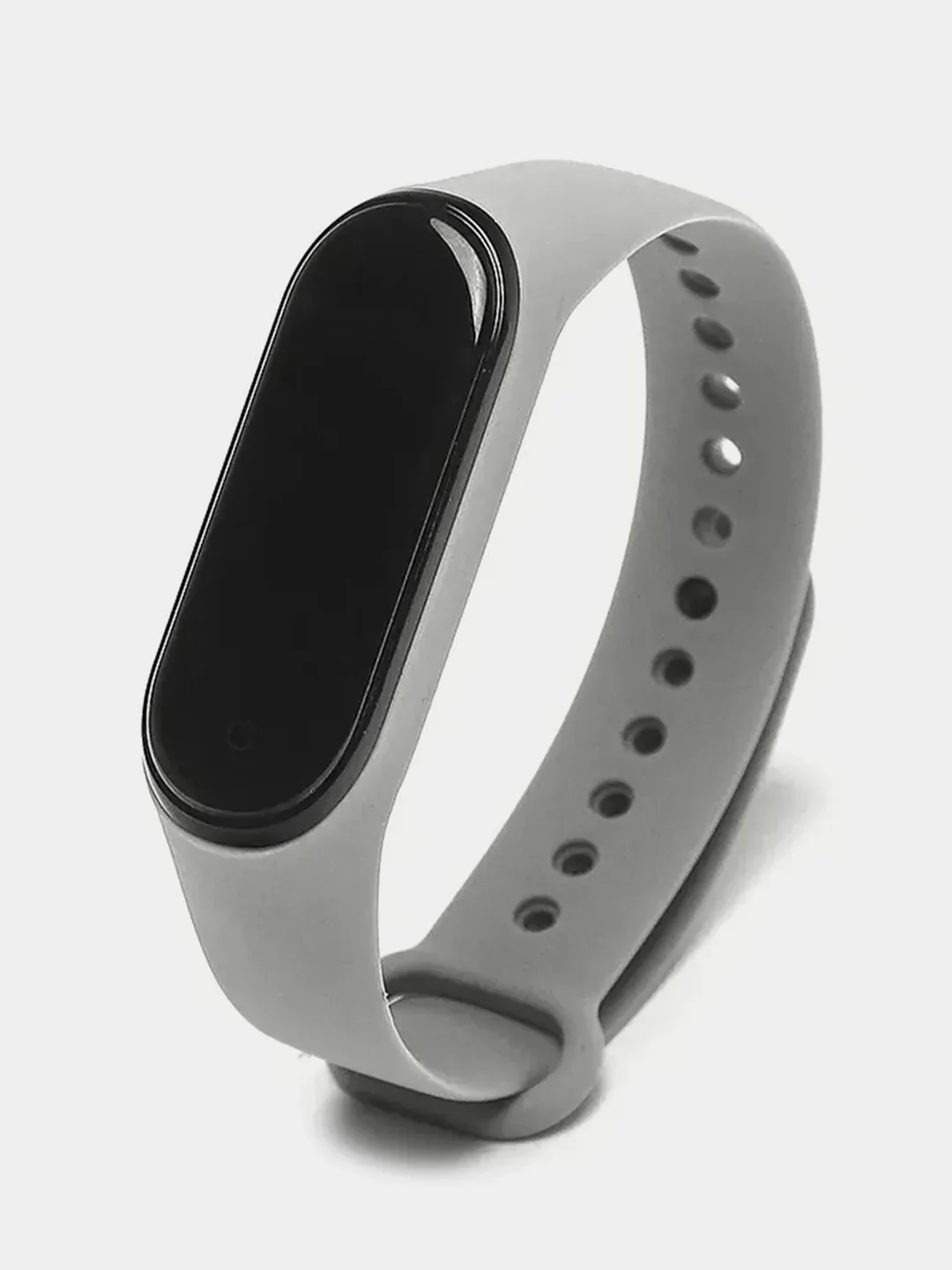 Серый силиконовый ремешок для Xiaomi Mi Band 3, Mi Band 4