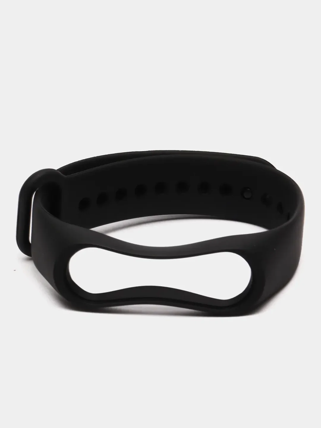 Черный ремешок для фитнес-браслета Xiaomi Mi Band 3/Mi Band 4 и Mi Band 5/Mi Band 6, силиконовый