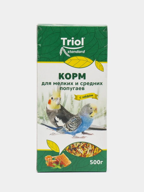 Корм Тriol Standard для мелких и средних попугаев с мёдом, 500г
