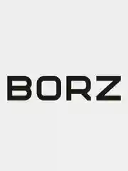 Черный наклейка Borz, виниловая, на автомобиль