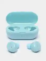 Светло-синий tws-стереонаушники Y50 с микрофоном, поддержкой Bluetooth и зарядным футляром