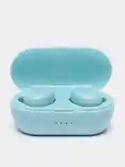 Светло-синий tws-стереонаушники Y50 с микрофоном, поддержкой Bluetooth и зарядным футляром