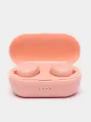 Розовый tws-стереонаушники Y50 с микрофоном, поддержкой Bluetooth и зарядным футляром