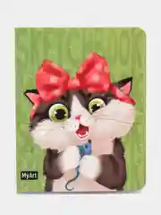 Бирюзовый блокнот А6 80 листов. Скетчбук карманный MeowBook от MyArt. Проф-Пресс